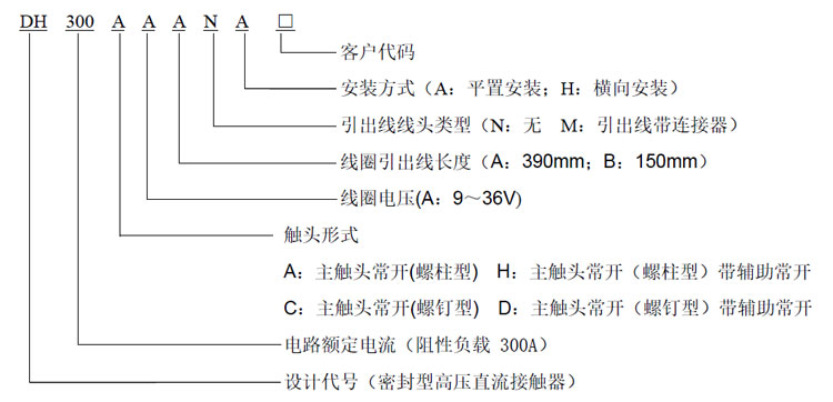 DH300 DH300 直流高压接触器 高压直流接触器 DH300 DH300 直流高压接触器
