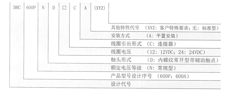 高压直流接触器 DHC600P