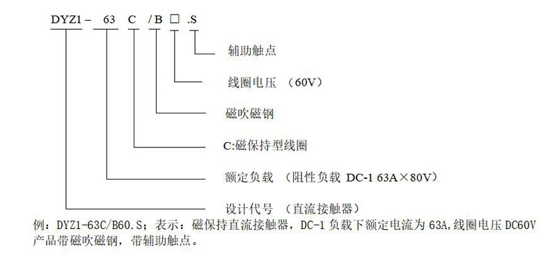 低压直流接触器 DYZ1-63C