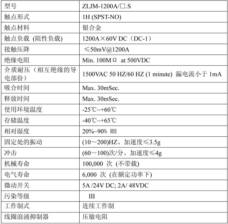 ZLJM-1200A ZLJM-1200A 产品规格图片 低压直流接触器 ZLJM-1200A ZLJM-1200A 产品规格图片